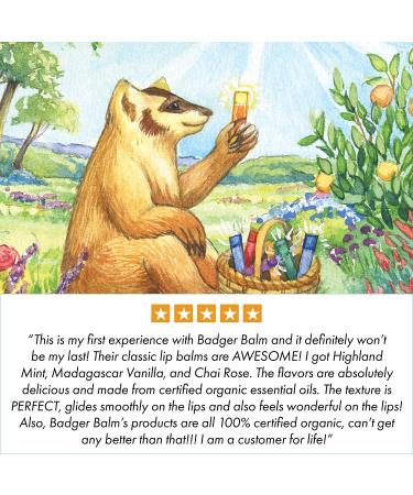 Badger Organic Vanilla Madagascar Lip Balm 0.15 oz - Natural Moisture & Hydration - Buy Online on GoSupps.com