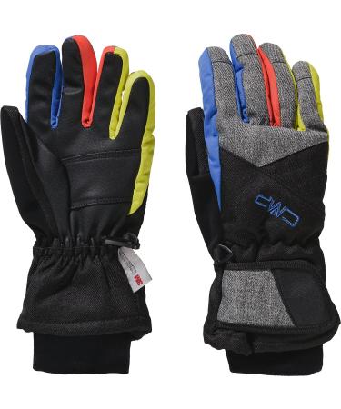 CMP Adult Gloves Ski Gloves 6 Black-Royal-Limeade