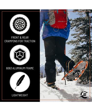 Explorer Plus Lightweight Aluminum Snowshoes with Dual Ratchet Bindings - Adult & Kids Sizes - Up to 120 lbs - Includes Waterproof Carry Bag - Buy Online on GoSupps.com