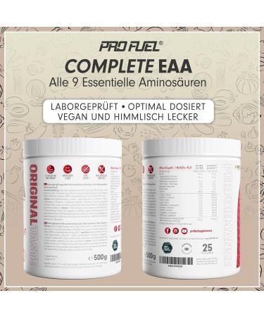 Buy EAA Powder 2x500g Cherry - Vegan Essential Amino Acids Drink - 12 500mg Complete EAA Blend - Refreshing Workout Supplement - Buy Online on GoSupps.com