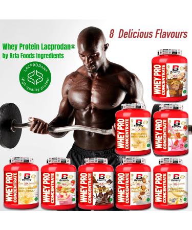 Beverly Whey Pro - Concentr de prot ines de lactos rum - 2 kg - 28 g de prot ines par portion - 58 portions - Tonifie et augmente la masse musculaire (2 KG BISCUIT BEURR ) BISCUIT BEURR 2 KG - Buy Online on GoSupps.com