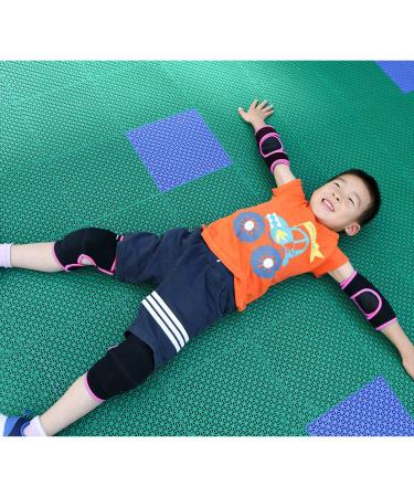 Adjustable Soft Kids Elbow and Knee Pads Set for Sports and Activities - Rose M - Buy Online on GoSupps.com