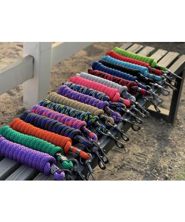TGW Riding 9' Tri-Colored Nylon Horse Lead Rope with Big Silver Snap - Buy Online on GoSupps.com