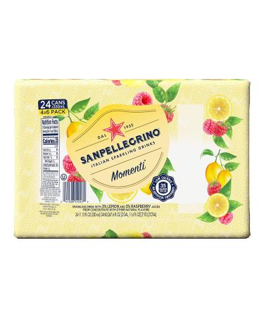 Sanpellegrino Momenti Lemon and Raspberry Sparkling Drink 24-Pack - 11.15 Fl Oz Cans - Buy Online on GoSupps.com