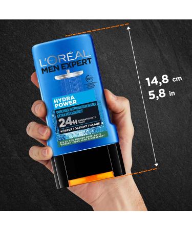 L'Or al Men Expert XXL 5in1 Shower Gel & Shampoo for Men - 250ml (3 Pack) | Long-Lasting Freshness Carbon-Powered Body & Hair Care - Buy Online on GoSupps.com