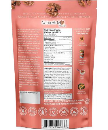 Nature's Mix Maple Walnut Granola - Canadian Locally Made - Vegan and Kosher Certified Maple Walnut Granola 312 Grams light pink grams 312 g (Pack of 1) Light Pink - Buy Online on GoSupps.com