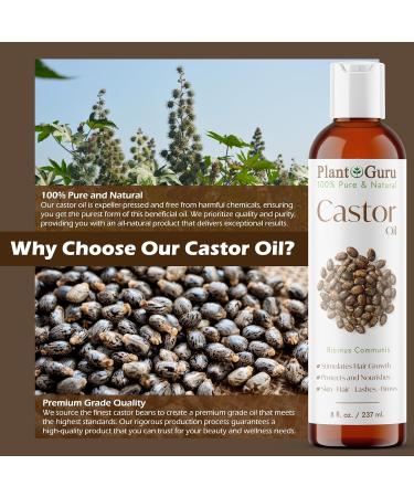 100% Pure Unrefined Castor Oil 2 fl. oz | Hair Growth Eyebrows & Eyelashes | Natural Skin Moisturizer - Hexane-Free USP Grade - Buy Online on GoSupps.com