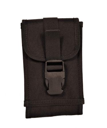 Clakit XL MOLLE Phone Pouch with Front Clip Flap (Black) for Phone up to 8"x4"x1/2" (Pouch only)