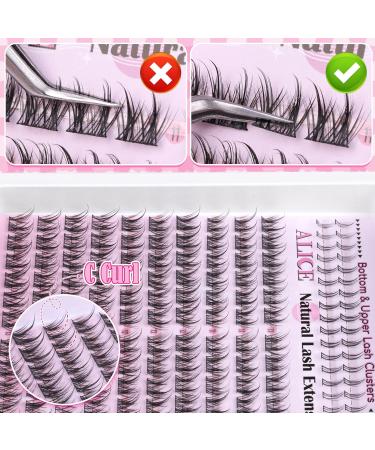 ALICE Natural Lash Clusters Wispy Eyelash Extensions Manga Clusters Lashes C Curl 11-13mm Short Anime Lash Extension with Bottom Lashes DIY Individual Lashes A - Manga Lash Clusters - Buy Online on GoSupps.com