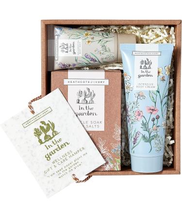 Heathcote & Ivory In The Garden Wellness Gift & Care Hamper | 100ml Body Cream 50ml Body Wash & 200g Bath Salts | Cruelty Free & Vegan Friendly - Buy Online on GoSupps.com