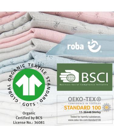Roba Organic 3 Set Lil Planet - 80x80 cm Musselin Diapers in Light Blue - GOTS & OEKO-TEX Certified Organic Cotton - Buy Online on GoSupps.com