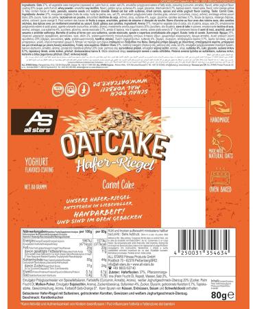 All Stars Oatcake Oat Bars - Carrot Cake Flavor Pack of 12 (80g Each) - International Shipping Available - Buy Online on GoSupps.com