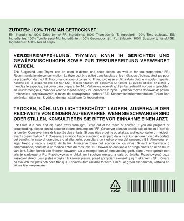 Dried Rubbed Thyme 500g (1.1lb) - 100% Pure & Natural for Spice Mixtures & Tea - Buy Online on GoSupps.com