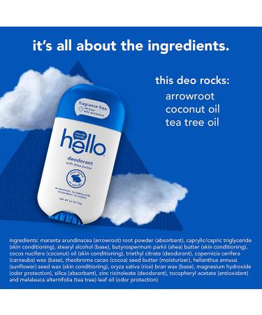 Shea Butter Fragrance-Free Deodorant for Women and Men - 2.6 oz (Pack of 3) | Unscented, Aluminum-Free, Baking Soda-Free, Parabens-Free - 24-Hour Protection - Buy Online on GoSupps.com