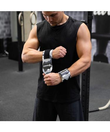 BIOMORPH Professional 54cm Wrist Bandages - Fitness Bodybuilding Strength Training & CrossFit | Unisex White Camo Wrist Wraps - Buy Online on GoSupps.com