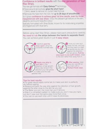 Veet Ready to Use Wax Strips x40 for Normal Skin - Smooth & Easy Hair Removal - Buy Online on GoSupps.com