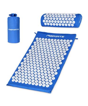 Acupressmate Premium acupressure set - including acupressure mat pillow bag & workout app reference made of 100% cotton solution of tension i massage mat (royal blue)