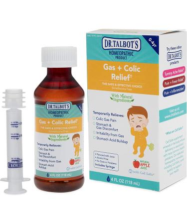 Dr. Talbot's Natural Gas + Colic Relief for Infants - Apple Juice 4 fl oz (0-4 yrs) - Buy Online on GoSupps.com