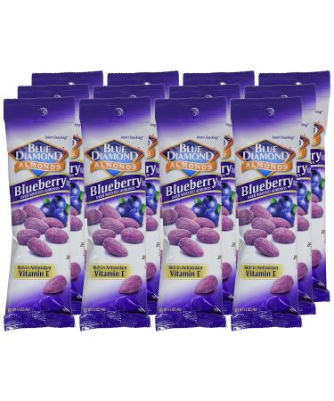 Blue Diamond Almonds Blueberry Flavored Snack Nuts - 1.5 oz Single Serve Bags (Pack of 12) - Buy Online on GoSupps.com