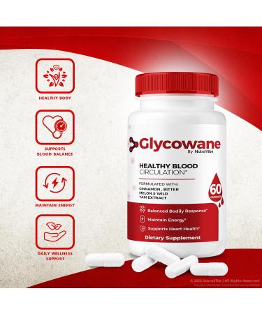 (2 Pack) Glycowan Blood Support Pills Official Glycowane Capsules Glyco Wan Advanced and Balanced Fomula with Powerful Ingredients (120 Capsules) - Buy Online on GoSupps.com