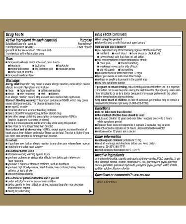 GoodSense Ibuprofen Liquid Gels 200 mg Pain Reliever/Fever Reducer - 40 Count (Pack of 1) - Buy Online on GoSupps.com