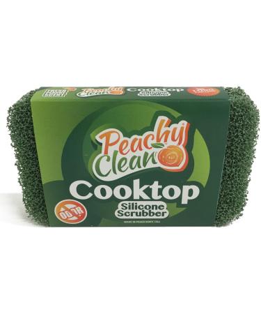 Antimicrobial Cooktop Cleaner Silicone Scrubber by Peachy Clean (Qty 1)