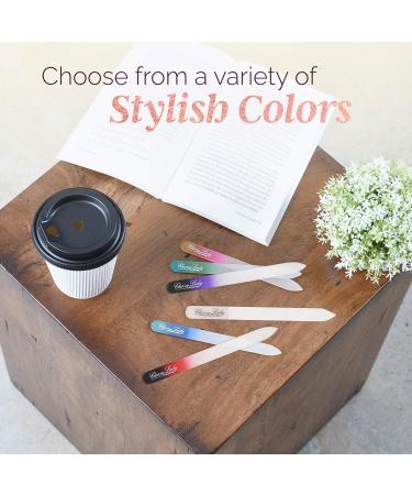 ClassyLady Glass Nail File - Crystal Filing Board for Natural Nails - Professional Fingernail Care - Silver - Buy Online on GoSupps.com