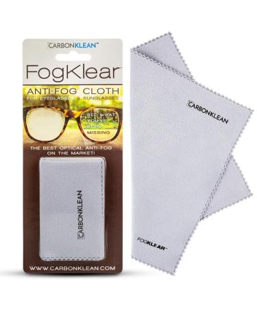 FogKlear Anti-Fog Cleaning Cloth for Eyeglasses Sunglasses Camera Lenses 1 ea