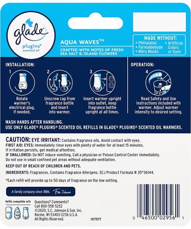 Glade PlugIns Aqua Waves Air Freshener Refills - 1.34 Fl Oz, 2 Count - Buy Online on GoSupps.com