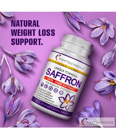Saffron Appetite Suppressant for Healthy Weight Management - 175cc Saffron Capsules for Men and Women - Natural Hunger Craving Control Supplement - Buy Online on GoSupps.com
