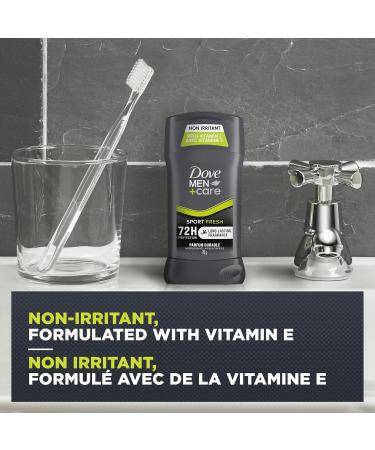Dove Men+Care Antiperspirant Stick Deodorant for 72H Sweat & Odour Protection Sport Fresh with Vitamin E 76 g - Buy Online on GoSupps.com