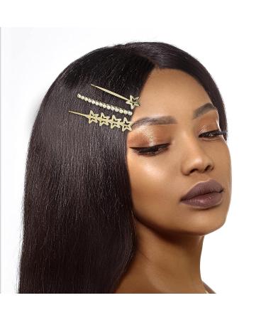 Must-Have-Beauty Decorative Hair Clip Set - Bridal Hair Accessories (8 PC HAPPINESS STARS & RHINESTONE) - Buy Online on GoSupps.com