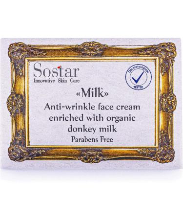 Sostar Anti-Wrinkle Face Day Cream with Donkey Milk Intensive Natural Anti-Aging Face Cream That Reduces Signs Of Ageing - Suitable for Mature & All Skin Types. - Buy Online on GoSupps.com