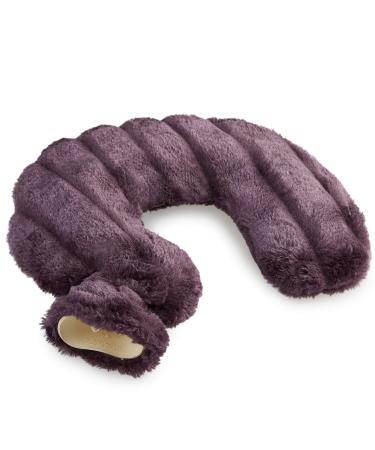 CityComfort Neck Hot Water Bottle with Removable Fleece Cover Wrap Around Hot Water Bottles for Body Neck and Shoulder - Pampering and Gift Idea for Him and Her (Purple)