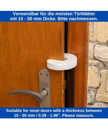 Door Stopper for Children & Pets - Foam Finger Pinch Protection (4 Pieces) | White Safe Door Locking Design for 10-50mm Thickness - Buy Online on GoSupps.com