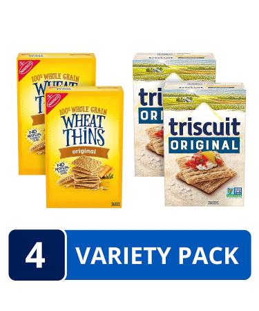 Wheat Thins & Triscuit Original Crackers Variety Pack - 4 Boxes | Delicious Snack Combo - Buy Online on GoSupps.com