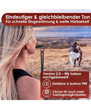 Weidebach 2.0 Dog Whistle - Improved Tone & Clicker Set for Effective Recall Training - 2 Black Pieces Treat & E-book Included - Buy Online on GoSupps.com