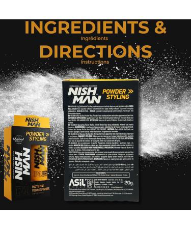 Volumizing Texture Powder Hair Styling Powder Hair Powder for Men Bundle with 2 pk Nishman Powder Hairstyling Wax P1 unibeauties Mens grooming Kit: Comb Set &Barber Styling Cape - Buy Online on GoSupps.com
