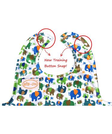 BIB-ON Full-Coverage Bib & Apron Combo for Ages 0-4 (Dinosaurs) - Keep Your Infant Clean & Stylish! - Buy Online on GoSupps.com