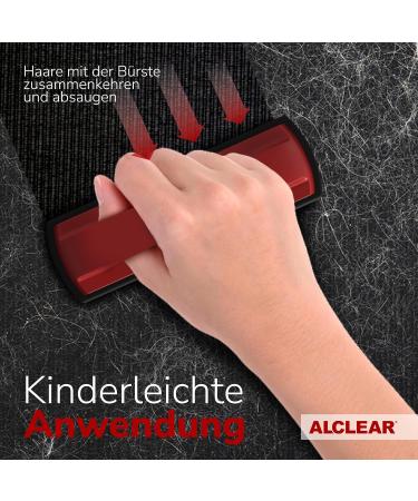 ALCLEAR 9519 Animal Hair Brush - Effortlessly Remove Pet Hair from Car Upholstery & Carpets - Red - Buy Online on GoSupps.com