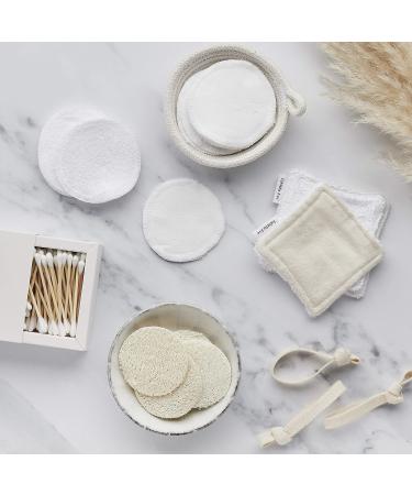 Natural Loofah Discs - Pack of 5 Exfoliating Scrubbing Sponges for Shower & Bath | Reusable Face & Body Scrubber | Eco-Friendly Makeup Remover - Buy Online on GoSupps.com