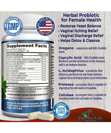 Balance Complex for Women - Vaginal Health Herbal Detox & Probiotics - 60 Capsules - Buy Online on GoSupps.com