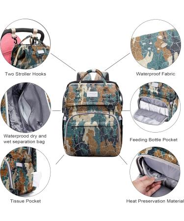 Buy SndMor Wrap Bag Backpack - Multifunctional Diaper Bag with Bed Function & Stroller Hook - Desert Camouflage for Moms & Dads - International Shipping Available - Buy Online on GoSupps.com