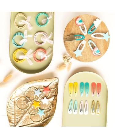 Buy Paper Dragon Special 48 Hair Clips & Ties | Durable Kids' Hair Accessories in Glitter & Fabric | Rainbow Pink for Long & Fine Hair - Buy Online on GoSupps.com