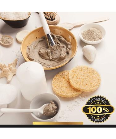 100% Natural Compressed Cellulose Facial Sponges (25 Pack) | Eco-Friendly & Reusable Makeup Remover Pads | Exfoliating Facial Wash & Skin Cleanser - Pack of 25 - Buy Online on GoSupps.com