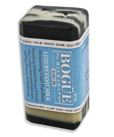 Goat Milk Soap Gift Set - BOGUE Chiefs Peak Blend No.21 with Activated Charcoal Kaolin Clay Cedarwood Rosemary & Frankincense | Facial Brush & Tray Included - Premium International Shipping - Buy Online on GoSupps.com