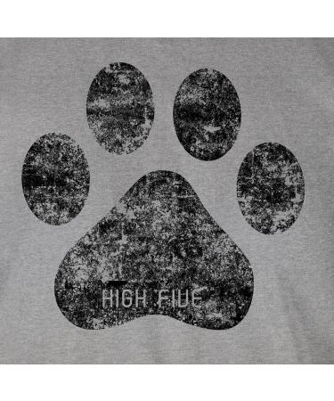 Shirtracer Men's T-Shirt - High Five Dog Paw Design | Perfect Gift for Dog Owners - Grey Mottled L - Buy Online on GoSupps.com