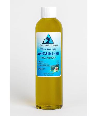 Avocado Oil Extra Virgin Organic Unrefined Cold Pressed Raw Premium Quality Natural Pure 8 oz 237 ml - Buy Online on GoSupps.com
