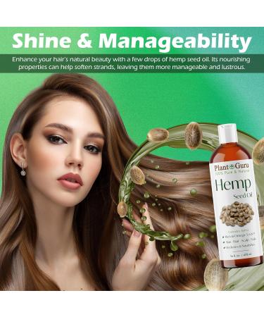 Plant Guru Hemp Seed Oil 8 fl. oz. Cold Pressed 100% Pure & Natural Carrier Oil for Skin Face Body and Hair. Great for DIY Creams Lotions and Lip Balm - Buy Online on GoSupps.com