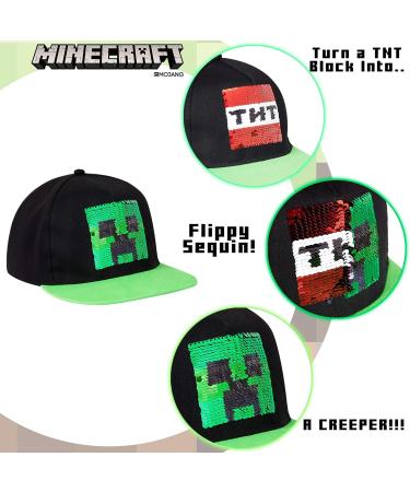 Minecraft Hat for Children | Black Pixelated Green Grid Cap with Logo | Perfect Accessories for Boys Ages 3+ - Buy Online on GoSupps.com